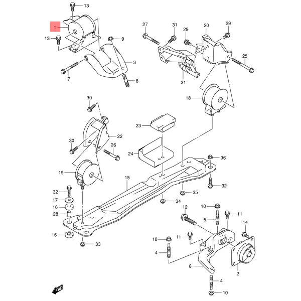 Soporte motor para suzuki sx4 2007 2015 1.6 m16a - Soportes De Motor | ClickRepuestos
